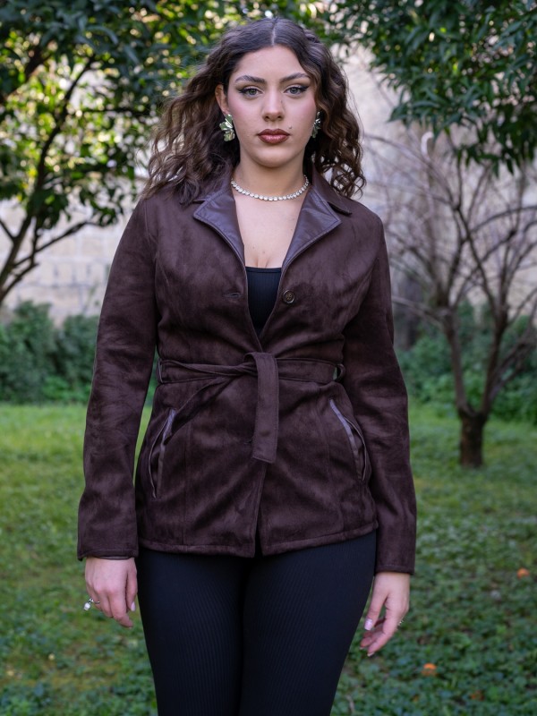 Giacca donna dark brown