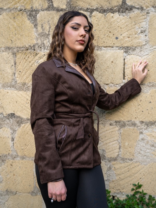 Giacca donna dark brown